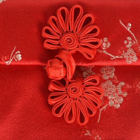 بلييو 6 قطع من أكياس الحرير الصيني الاحمر جيوب حمراء مغلفات السنة الجديدة هونغ باو حقائب هدايا لمهرجان الربيع والزفاف واعياد الميلاد in Kuwait