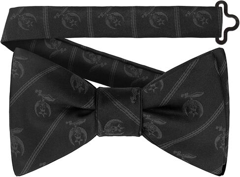 Shriner Bow Tie by Masonic Revival (Pre-Tied) - Black in Saudi Arabia