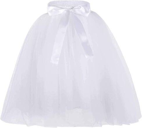 Zcaynger Girls Tulle Skirt Tutu Dancing Dress 5-Layer Fluffy with Ribbon… in Kuwait