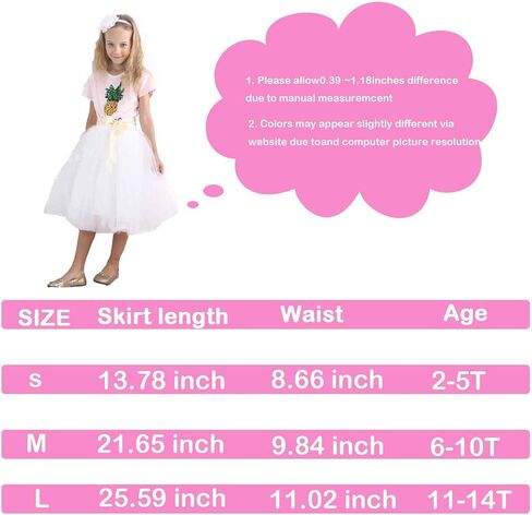 Zcaynger Girls Tulle Skirt Tutu Dancing Dress 5-Layer Fluffy with Ribbon… in Kuwait