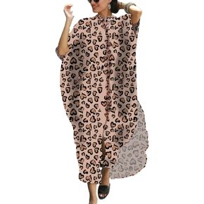 Eddoyee Womens Long Bathing Suit Coverups Loose Plus Size Beach Kaftan Dresses