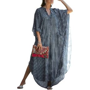 Eddoyee Womens Long Bathing Suit Coverups Loose Plus Size Beach Kaftan Dresses in Kuwait
