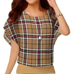 VIISHOW Women's Summer Loose Casual Short Sleeve Chiffon Top T-Shirt Blouse
