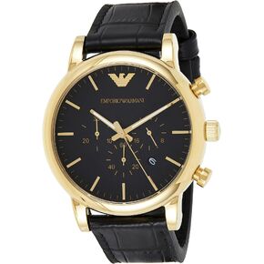 Emporio Armani Men's AR1917 Dress Black Leather Watch