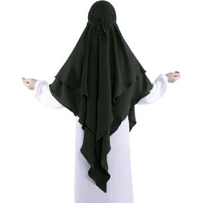 خالات حجاب صلاة مسلم 2 طبقات حجاب ناعم قابل للتنفس إسلامي دبي حجاب طويل فوري للنساء