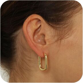 SELFROSE Gold Hoop Earrings for Women,Dainty Chunky Gold Earrings 14k Gold Plated Hypoallergenic Claw CZ Huggie Earrings Small Hoop Earrings for Women Trendy Simple Hoop Earrings Gold Jewelry Gifts