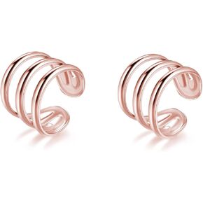 SLUYNZ 925 Sterling Silver No Piercing Cuff Earrings for Women Teen Girls Ear Cuffs Helix Earrings Clip On Cartilage