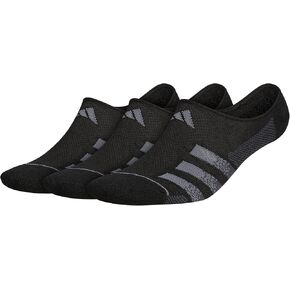 adidas Men's Superlite Stripe 3 No Show Socks (3-Pair)
