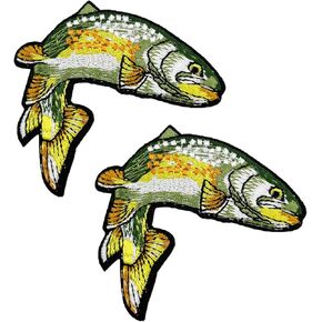 Cute-Patch Self-Adhesive Fishing Gifts for Men Bass Fish Embroidered Iron on Patches Fishing Gifts in Saudi Arabia