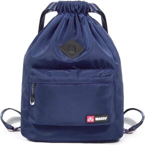 WANDF Drawstring Backpack with Shoe Pocket, Gym Bag Water-Resistant String Sackpack Cinch Bag for Women Men