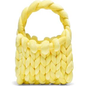Handwoven Tote Bags for Women Chunky Yarn Knit Shoulder Bag Handmade Braided Purse