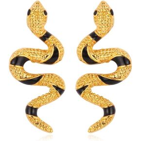 U7 Stainless Steel/Black/18K Gold Plated Personalized Gothic Skull Studs Earrings, Snake Stud Earrings, Goat Devil Earrings, Wolf Earrings Halloween Earrings for Men Women in Kuwait