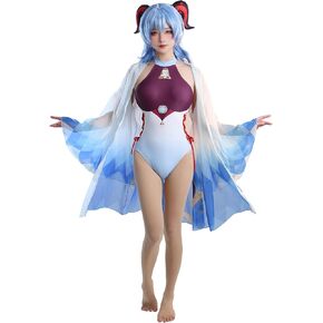 haikyuu Women Anime One Piece with Cover up Swimsuit Set Swimwear Outfit Kawaii Bikini Bathing Suit Sexy