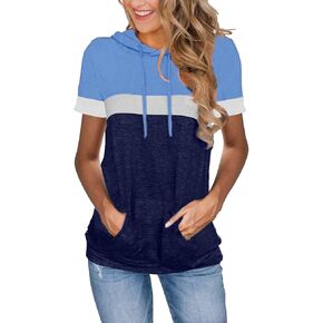 Womens Tops Summer Clothes Casual Shirts Ladies Hoodies Pullover Short Sleeve Blouses Trendy Fashion Tunics