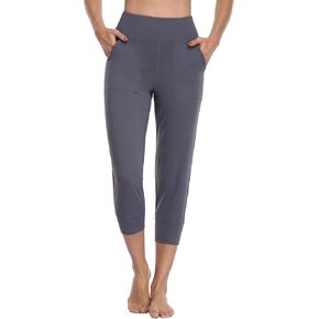 MOVE BEYOND Buttery Soft Women's Yoga Joggers Pants/Capris 4 Pockets High Waist Lightweight Sweatpants Running Lounge Pants