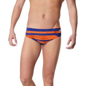 Speedo Men's Swimsuit Brief Endurance+ Printed Team Colors