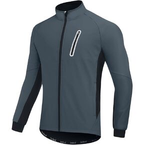 BALEAF Men's Winter Cycling Jackets Water Resistant Thermal Running Softshell Jacket Warm Cold Weather Pockets