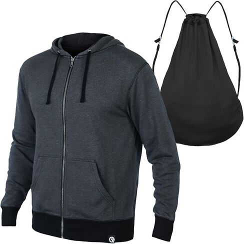 Quikflip 2-in-1 Reversible Backpack Hoodie (As Seen on SHARK TANK) Unisex Full-Zip Hero Hoodie in Saudi Arabia
