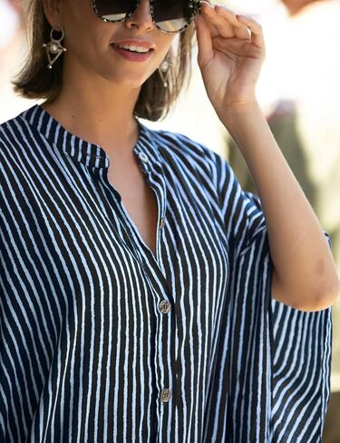 Eddoyee Womens Long Bathing Suit Coverups Loose Plus Size Beach Kaftan Dresses in Kuwait