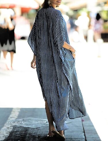 Eddoyee Womens Long Bathing Suit Coverups Loose Plus Size Beach Kaftan Dresses in Kuwait