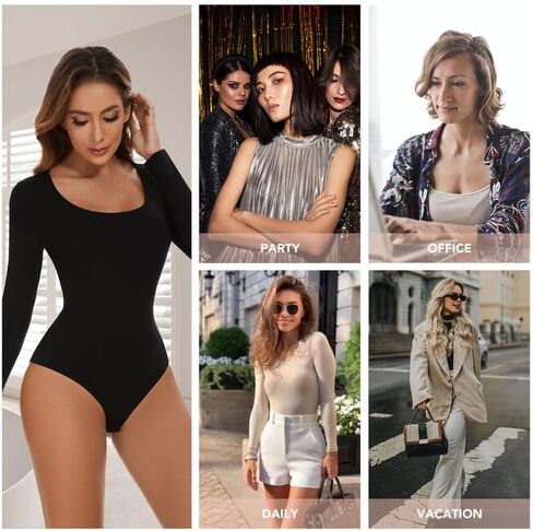 سالوبيت نسائي من SHAPERIN برقبة دائرية وأكمام طويلة، تي شيرت مثير ومتين in Kuwait