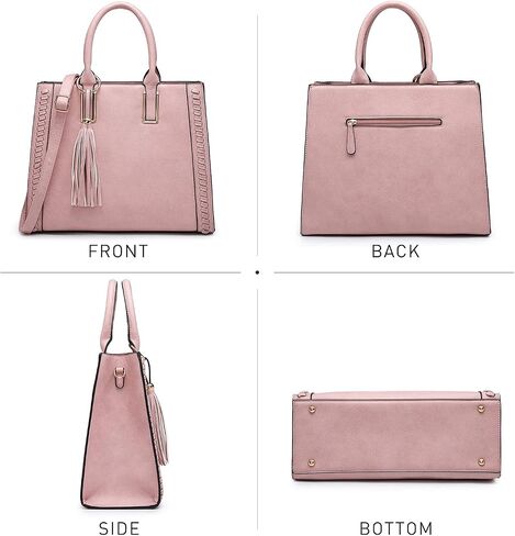 Dasein Purses Handbags for Women Satchel Vegan Leather Shoulder Bags Work Tote for Ladies with Matching Clutch in Kuwait