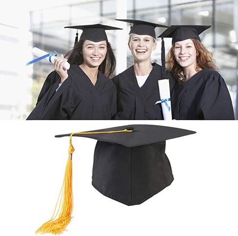 BinaryABC Unisex Adult Graduation Cap with Tassel Adjustable,Halloween Cosplay Costume Accessory in Kuwait