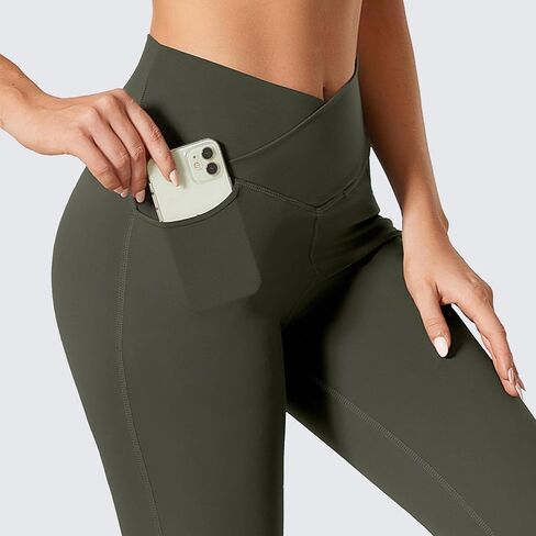 JADD سراويل اليوغا النسائية المضيئة مع جيوب كروس عالية الخصر Bootcut مضيئة طماق البطن التحكم تجريب سروال فستان in Saudi Arabia