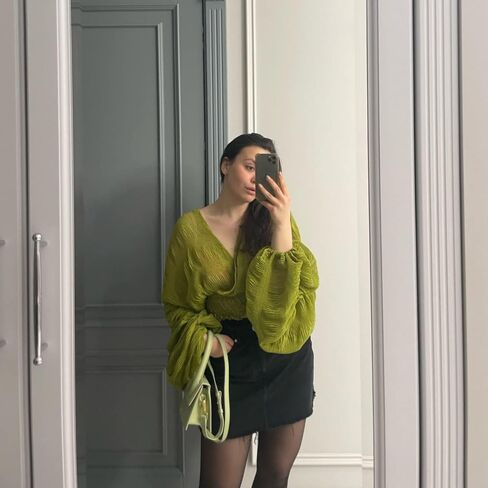 قمصان علوية بأكمام على شكل جرس من CUTEGAL للنساء، قمصان أنيقة لملابس السهرة، قمصان دانتيل للنساء بأكمام دانتيل وحفلات مثيرة in Kuwait