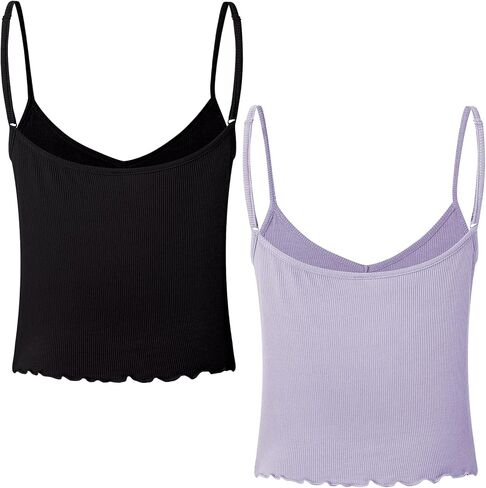 قميص بدون أكمام نسائي أساسي بدون أكمام من SANQIANG مكون من قطعتين قصير كاجوال برقبة دائرية للإناث in Kuwait