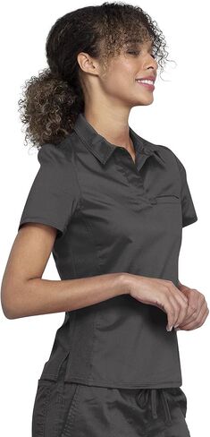 قميص بولو نسائي من Cherokee Scrubs Top Workwear Revolution قابل للثني من الأمام WW698 in Saudi Arabia