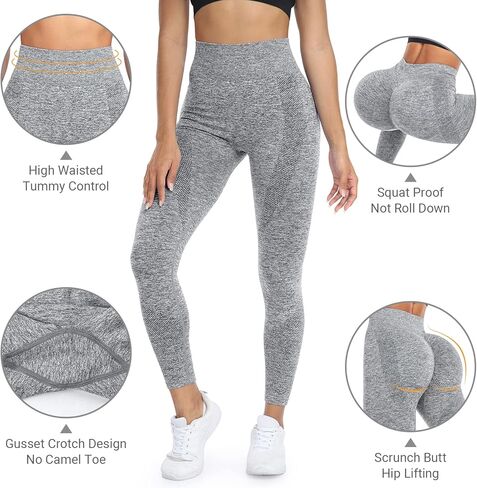 WANAYOU النساء بعقب رفع تجريب طماق عالية الخصر Scrunch بعقب اليوغا السراويل الجوارب in Kuwait