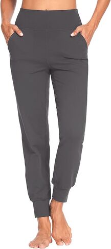 تحرك وراء زبداني لينة المرأة اليوغا ركض السراويل / كابريس 4 جيوب عالية الخصر خفيفة الوزن Sweatpants تشغيل صالة السراويل in Kuwait