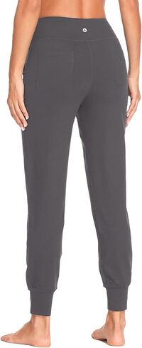 تحرك وراء زبداني لينة المرأة اليوغا ركض السراويل / كابريس 4 جيوب عالية الخصر خفيفة الوزن Sweatpants تشغيل صالة السراويل in Kuwait