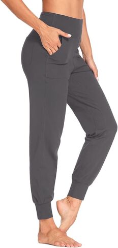 تحرك وراء زبداني لينة المرأة اليوغا ركض السراويل / كابريس 4 جيوب عالية الخصر خفيفة الوزن Sweatpants تشغيل صالة السراويل in Kuwait