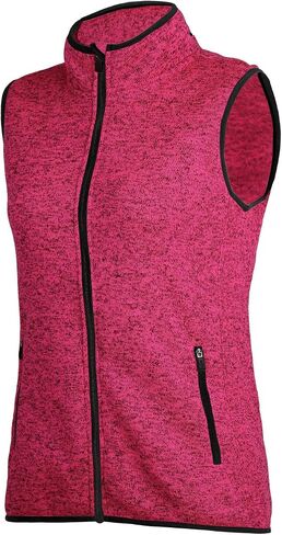 Zip Up Womens Vest with Zipper Pockets Athletic Sweater Fleece Vest Sleeveless Sweater Jacket in Saudi Arabia