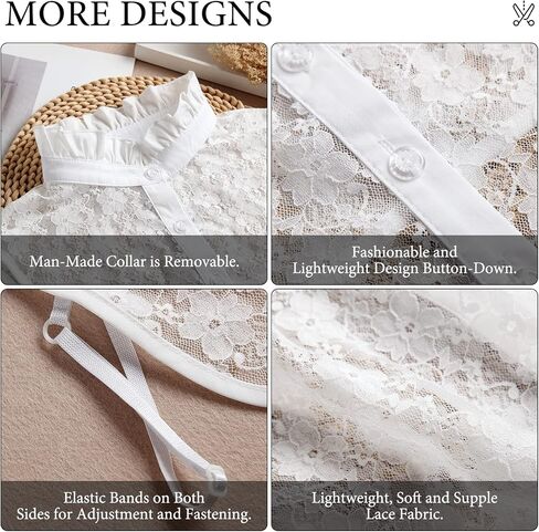 ياقة مزيفة عتيقة قابلة للفصل للنساء من AORAEM in Kuwait