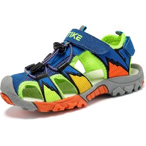 JMFCHI Boys Girls Sports Sandals Summer Kids Closed Toe Outdoor Sandals Athletic Water Shoes Sandals Child Pool Beach Sandals Quick Drying Slip Resistant