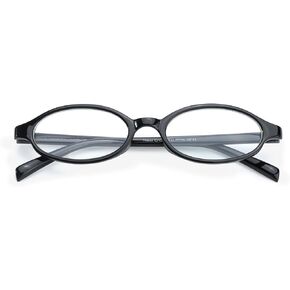SODQW Fashion Fake Glasses Oval Y2k Eyewear Frame Blue Light Non Prescription Glasses for Women Clear Cosplay Glasses