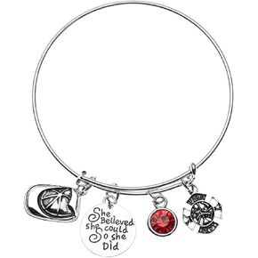 Infinity Collection Woman Firefighter Gift, Firewoman Gift, Fire Dept Gift Firefighter Mom Gift, Firefighter Wife Mom Girlfriend Jewelry