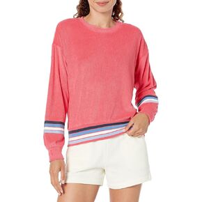 PJ Salvage Women's Loungewear Sporty Stripe Long Sleeve Top in Kuwait