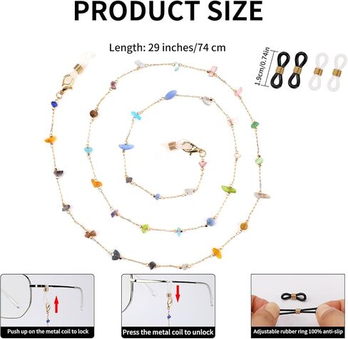 WLLHYF Eyeglass Chains for Women Eye Glasses Holders Around Neck Glasses Stylish Sunglass Eyewear Face Mask Cord Lanyard String for Girls Accessories in Saudi Arabia