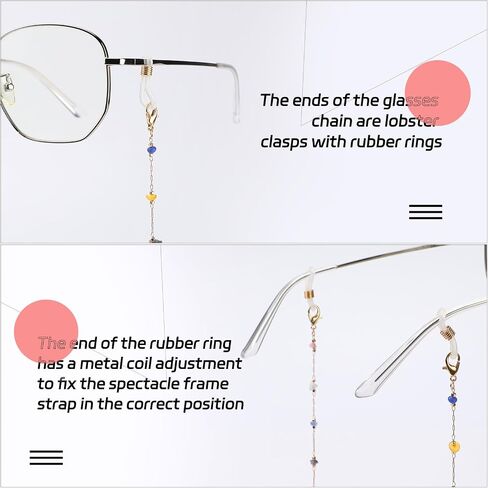 WLLHYF Eyeglass Chains for Women Eye Glasses Holders Around Neck Glasses Stylish Sunglass Eyewear Face Mask Cord Lanyard String for Girls Accessories in Saudi Arabia