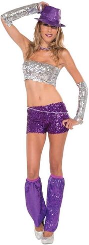 Forum Novelties womens Sequin Leg Warmers Costume Accessories, Purple, One Size US in Saudi Arabia
