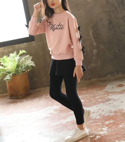 Urtrend Little Girls' Kids 2 Pieces Long Sleeve Top Pants Leggings Clothes Set Outfits in Kuwait