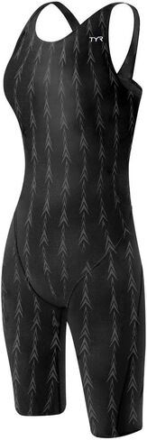 TYR Women's Solid Fusion 2 Open Back Swimsuit - U12 Compliant, Black, 36 in Saudi Arabia