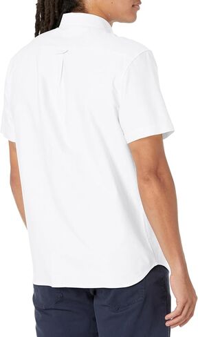 Lacoste Men's Short Sleeve Regular Fit Oxford Button Down Shirt in Saudi Arabia