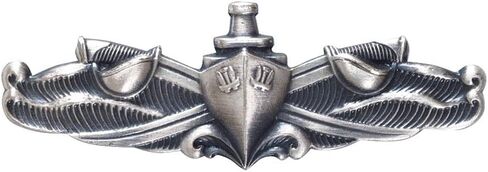 Navy Surface Warfare Enlisted Badge Official Silver Oxide Finish ESWS Regulation Size in Saudi Arabia