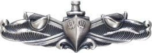 Navy Surface Warfare Enlisted Badge Official Silver Oxide Finish ESWS Regulation Size in Saudi Arabia
