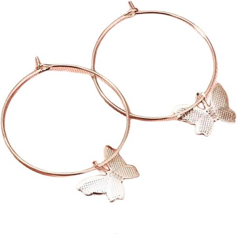 أقراط من الفضة الاسترليني دوائر خط الفراشة أقراط دوائر خط الفراشة in Kuwait